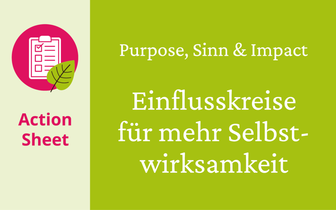 Action Sheet: Einflusskreise für mehr Selbstwirksamkeit