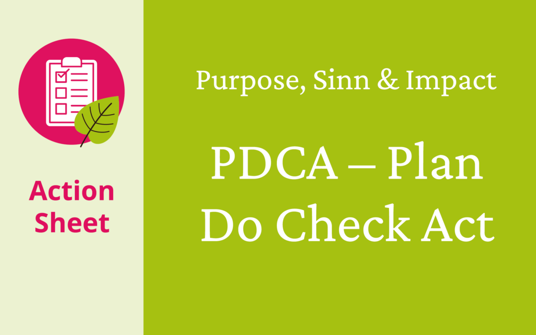 Action Sheet: PDCA – Plan Do Check Act